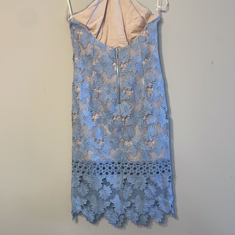 Gianni Bini Blue Lace Dress Size 6 - Picture 6 of 10
